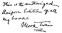 Mark Twain autograph
